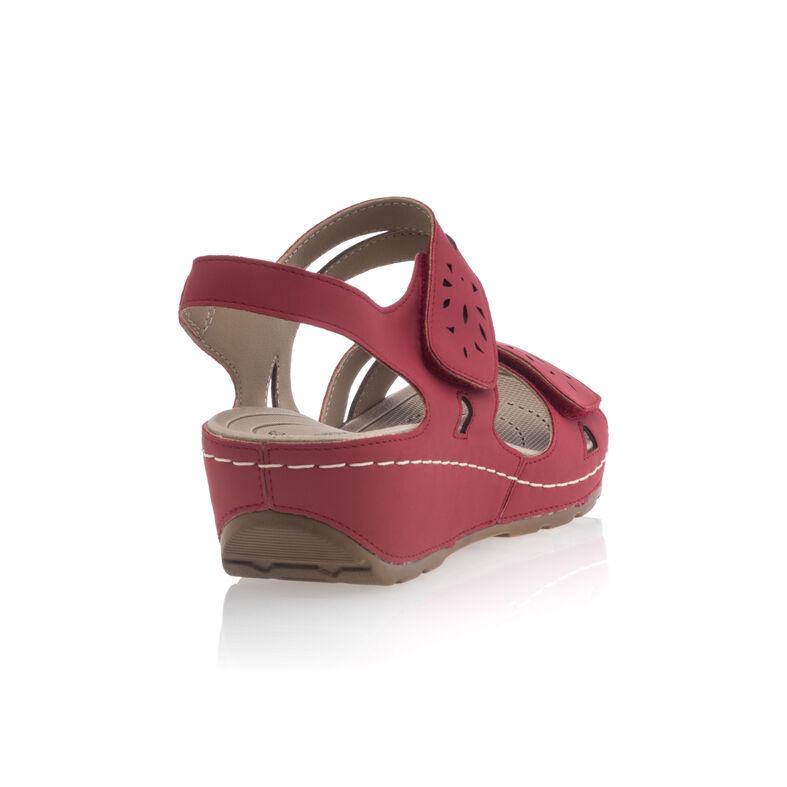 Rote Damensandalen / Zehenfreie Schuhe