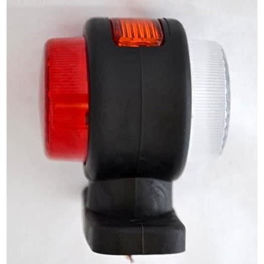 Faros de posición laterales de contorno de 4 piezas, 24 V, para remolque, furgoneta, caravana, chasis, autocaravana, naranja, blanco y rojo.