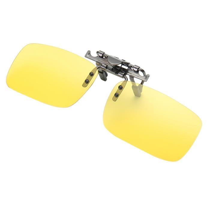 BZ263 Lunettes de soleil pour hommes, clips détachables, jaune (vision de nuit) LJL70424131YE_177