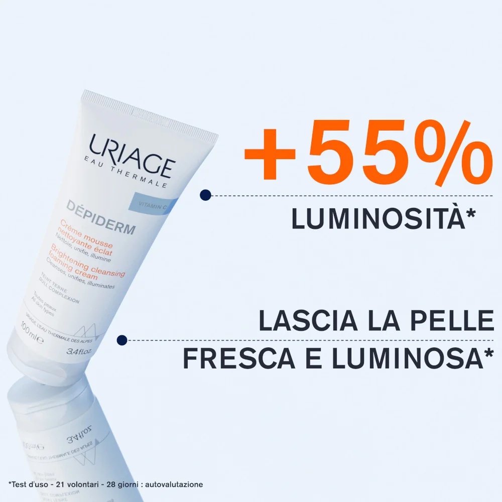 URIAGE Depiderm Mousse Det 100 ml Kirgastav toime