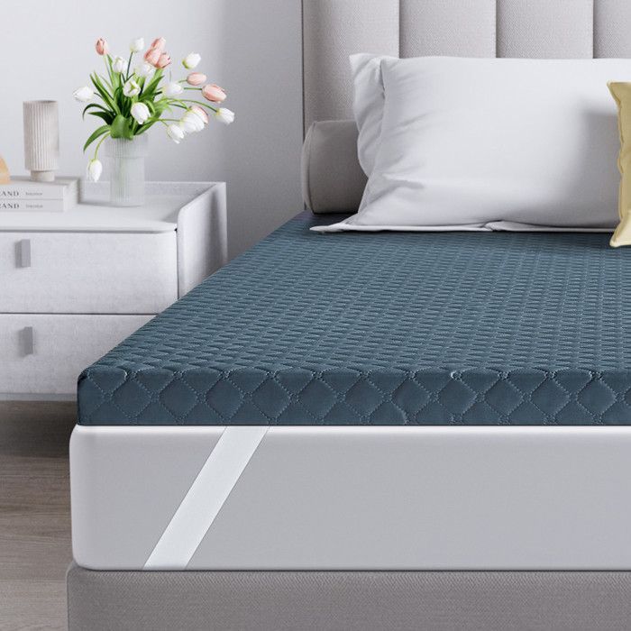 Surmatelas 160x200 cm INRE, Épaisseur de 6 cm, Mousse à haute résilience, Confort Respirant, Design Antidérapant,Sommeil Réparateur
