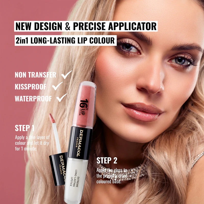 Dermacol 16H Lip Colour дуготрајни кармин и сјај за усне