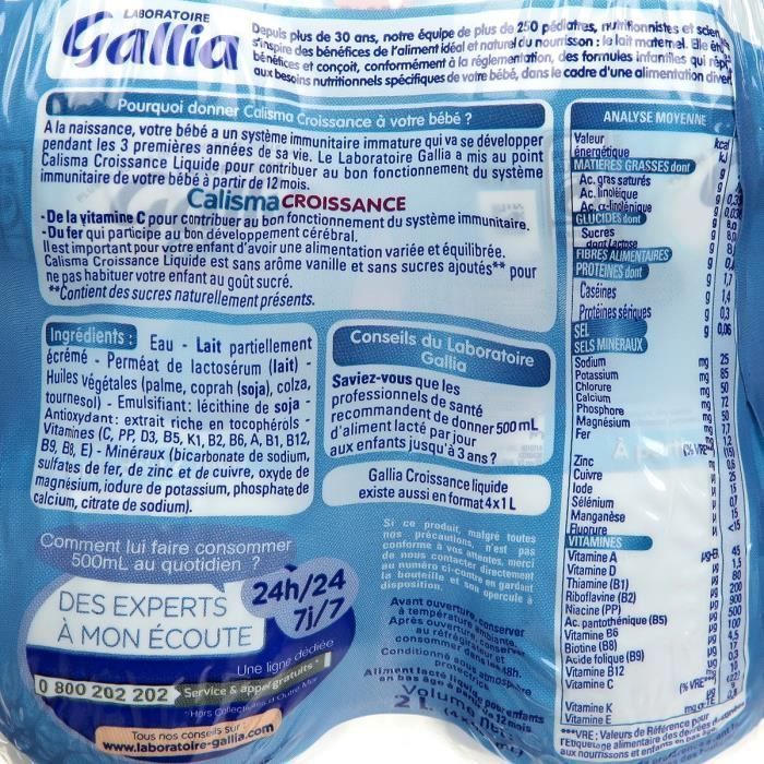 Leite de crescimento Gallia Calisma 4 x 500ml