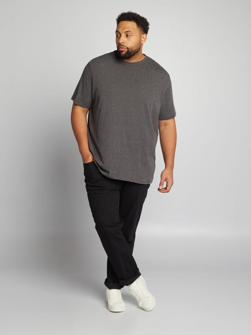 Rechte jeans met 5 zakken - L32 - ZWART