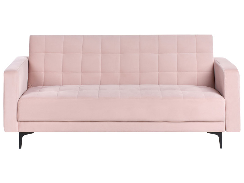 Sofa z funkcją spania kanapa pastelowy róż