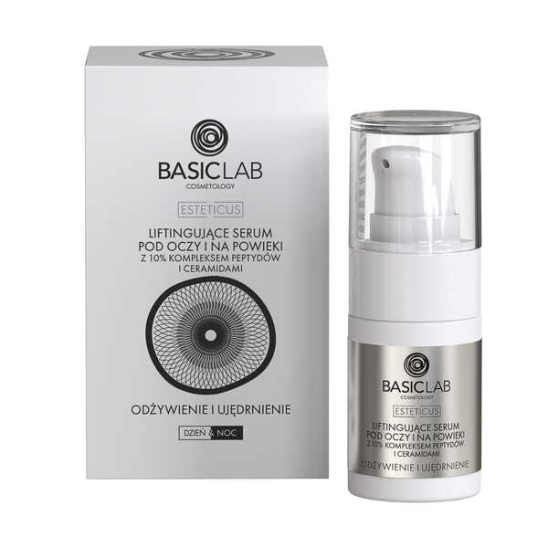 BasicLab liftingové oční sérum s 10% komplexem peptidů 15ml