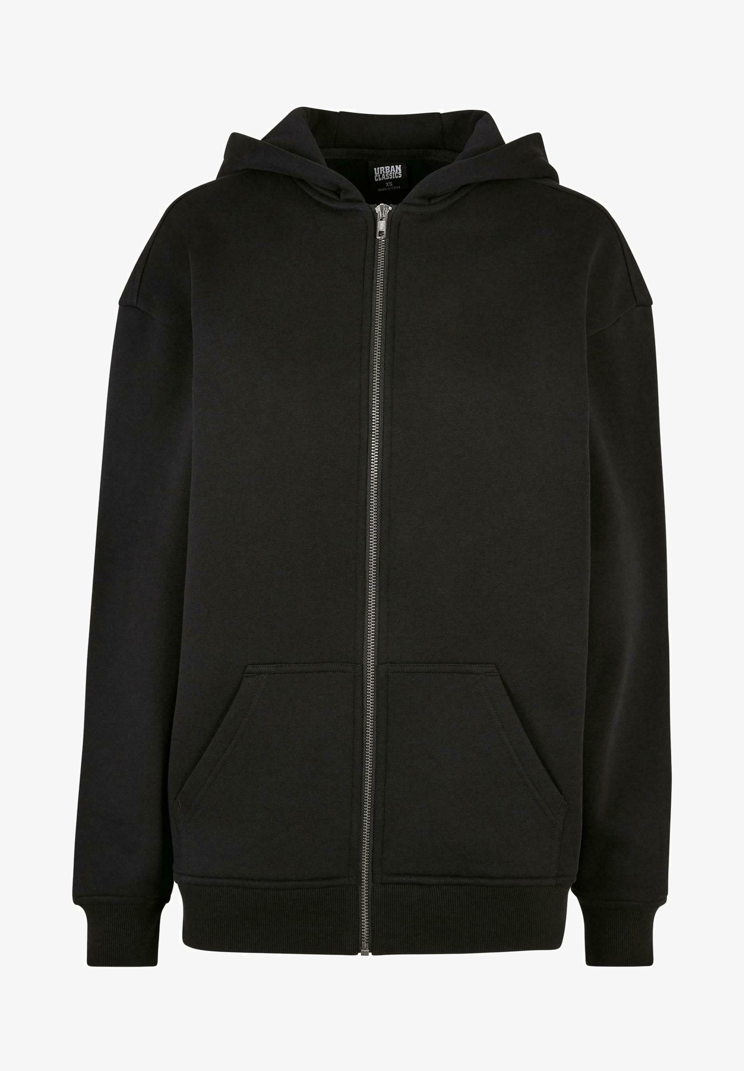 Sweat-shirt zippé Urban Classics OVERSIZED - noir