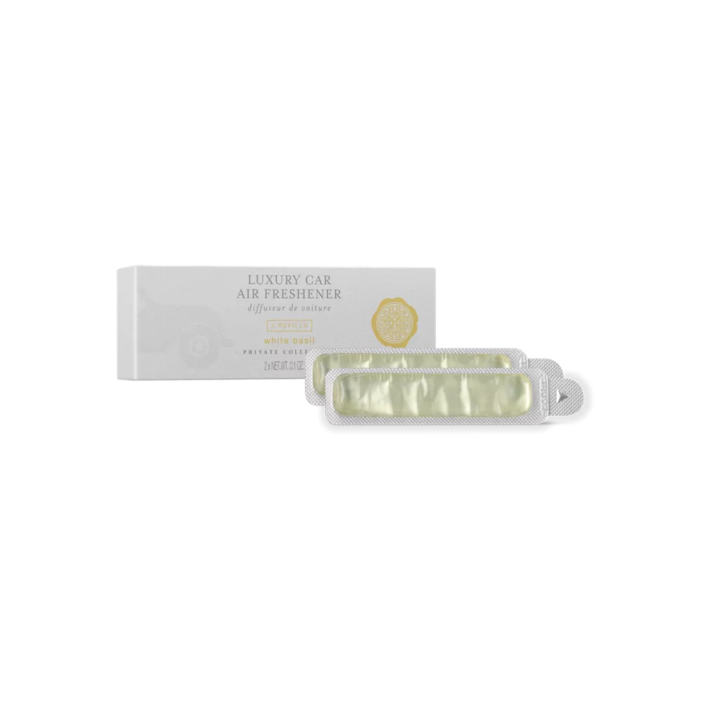 Recharge de désodorisant pour voiture au basilic blanc (2 recharges de 3 g chacune)