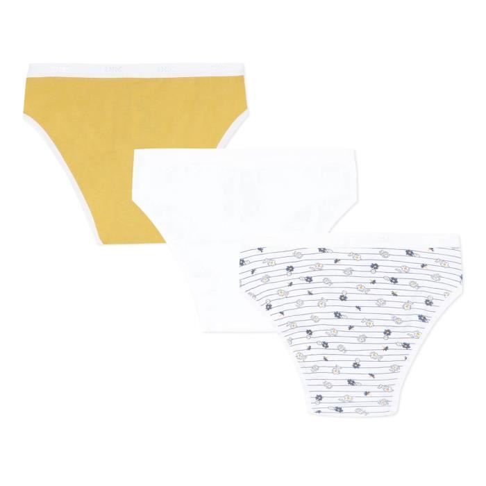 Paquete de 3 bragas de algodón elástico para niña 'Les Pockets Ecodim' - DIM/4/0BV5/LOT3F/DAISY/8