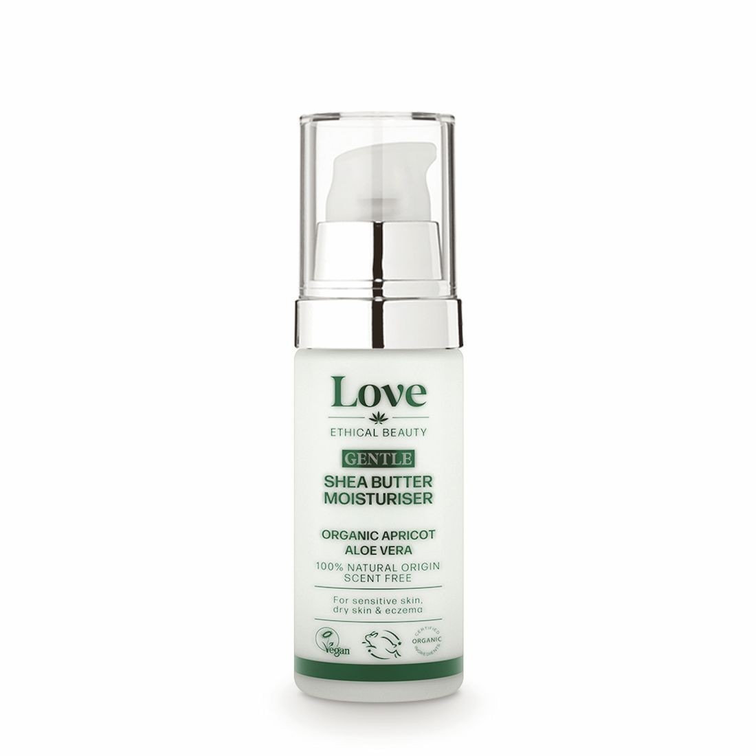 Love Ethical Beauty ansigtscreme med mild sheasmør – 30 ml