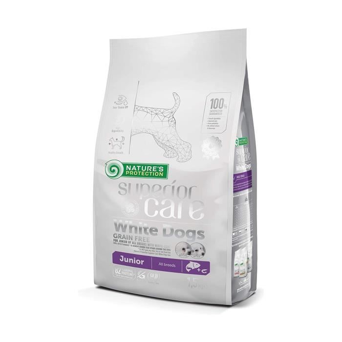 Aliment pour Chiens - NATURE'S PROTECTION - Saumon - Sans Céréales - Chiots - 1,5 kg