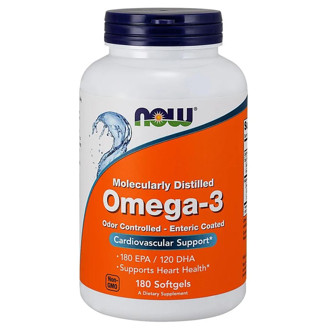 Now Foods Omega-3 molekularno destilirana (z nadzorovanim vonjem)