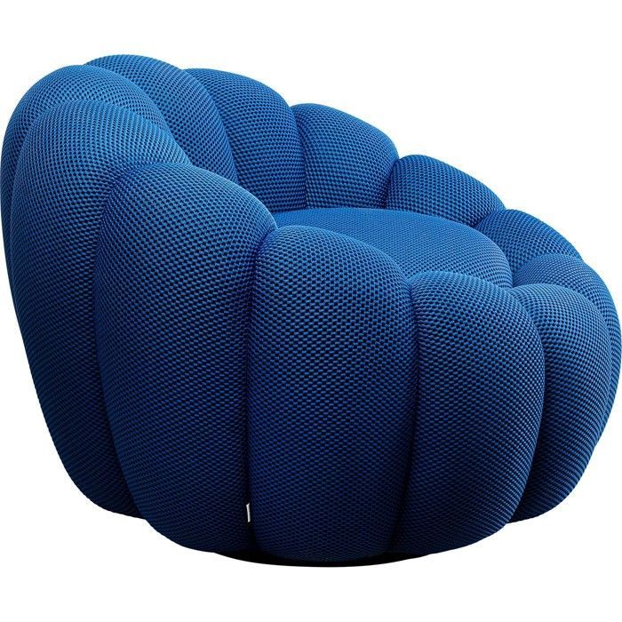 Poltrona girevole Peppo Bloom, blu, Kare Design