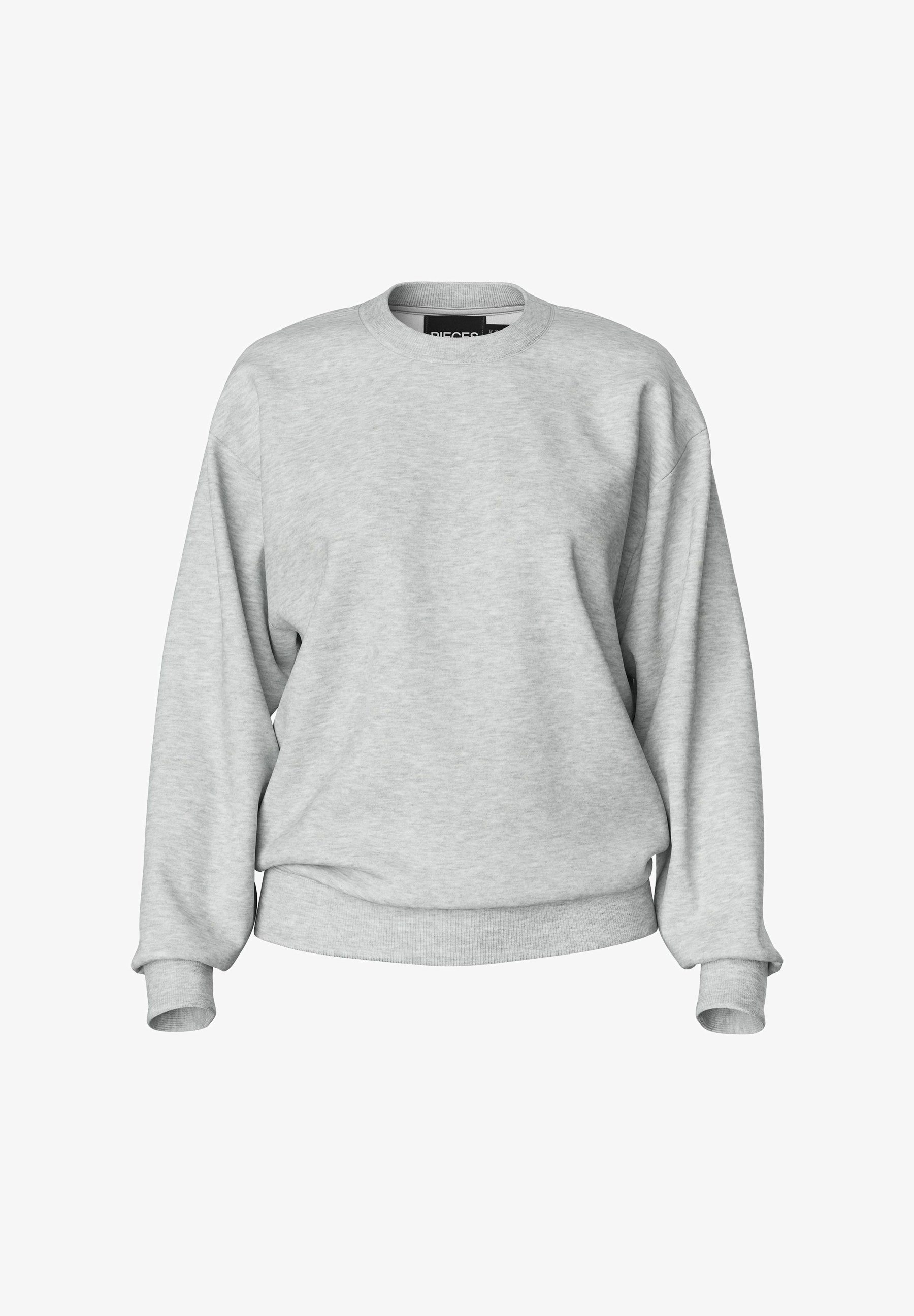Pieces PCCHILLI LOOSE - Bluza - jasnoszary melanż