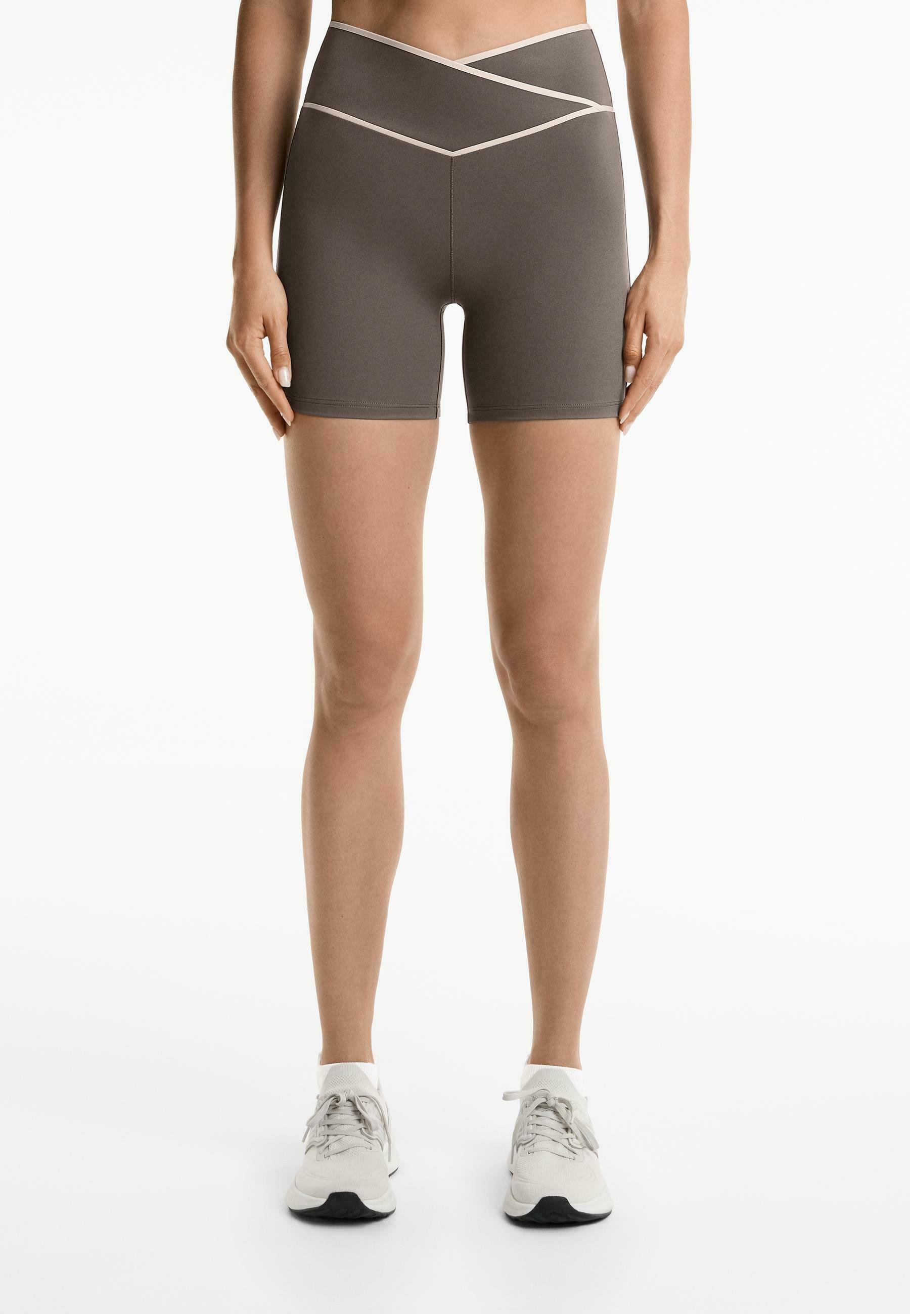 OYSHO PERFECT-ADAPT CROSSOVER V-CUT - Leggings - grigio