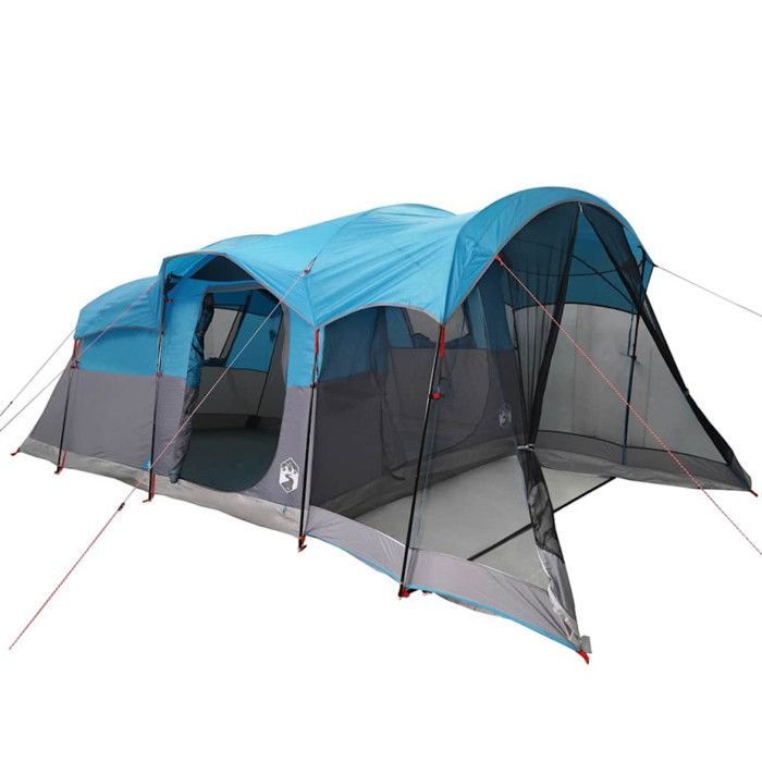 Tenda da campeggio a tunnel vidaXL per 8 persone, blu, impermeabile, tenda da giardino, riparo per esterni, tenda da campeggio, 94786