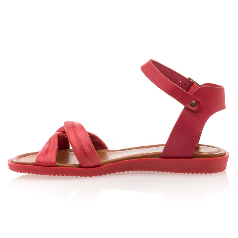 Rote Damensandalen / Zehenfreie Schuhe