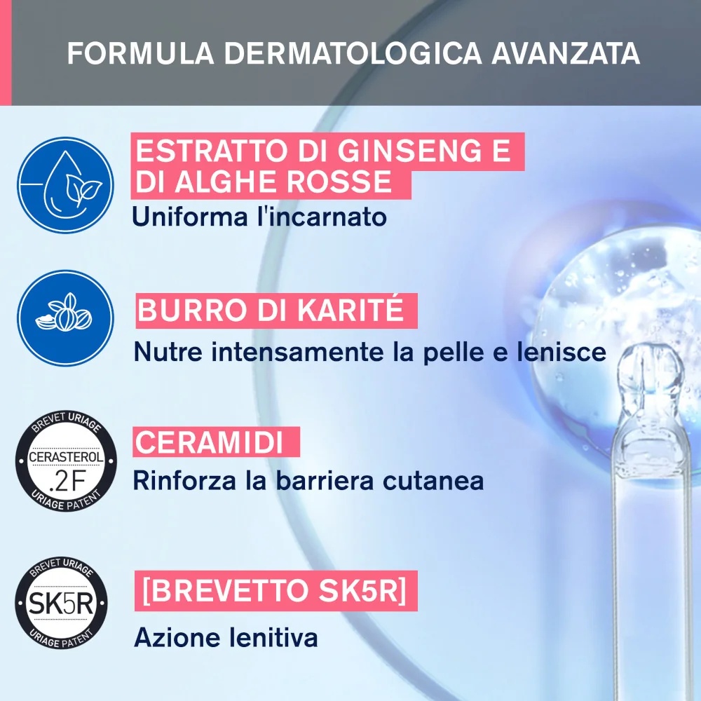 URIAGE Uriage Rosèliane Καταπραϋντική Μάσκα Προσώπου κατά της Ερυθρότητας 40 ml για Ευαίσθητο Δέρμα