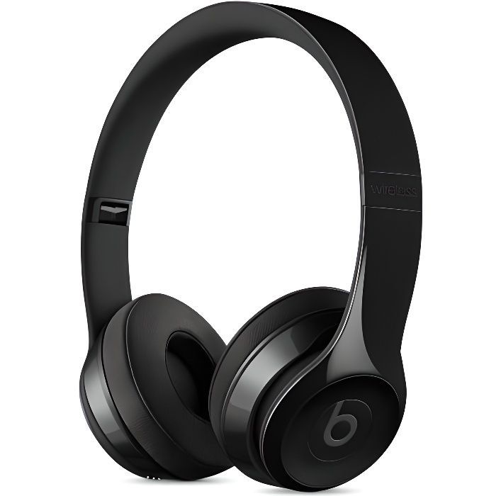Auriculares inalámbricos Bluetooth BEATS Solo3, color negro brillante.