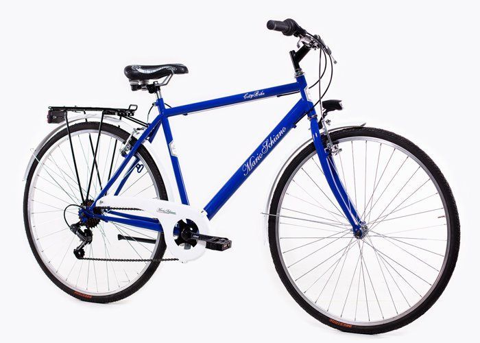 MARIO SCHIANO vélo de ville 28 hommes , vélo de marche 7 vitesses Shimano , Bleu
