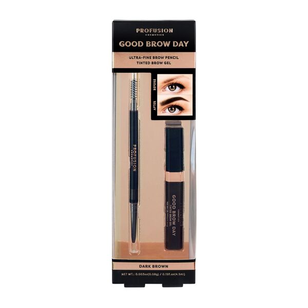 Profusion Cosmetics Good Brow Day szemöldökápoló - Sötétbarna