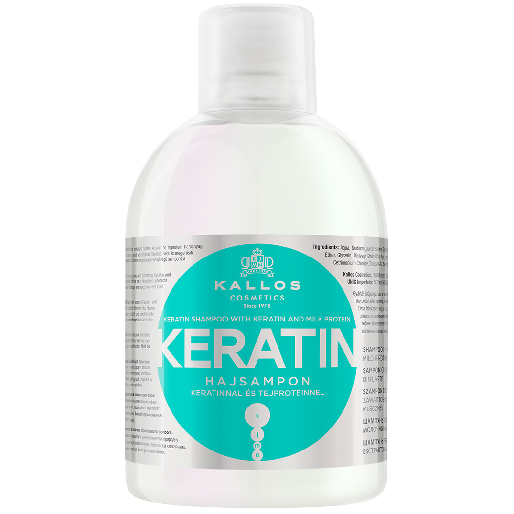 Kallos šampón s keratínom a mliečnymi proteínmi 1000 ml