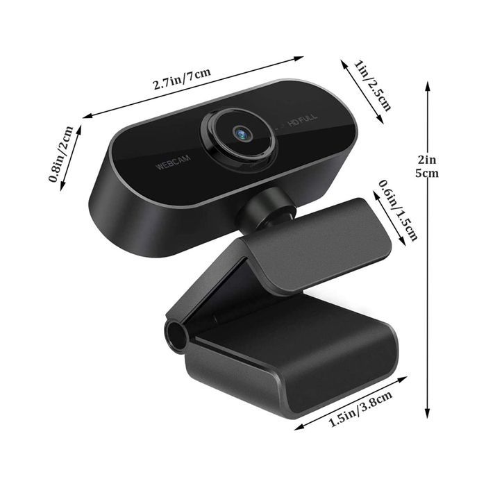 Webcam avec microphone, caméra vidéo Full HD 1080p pour ordinateurs, ordinateurs portables, ordinateurs de bureau, USB Plug and