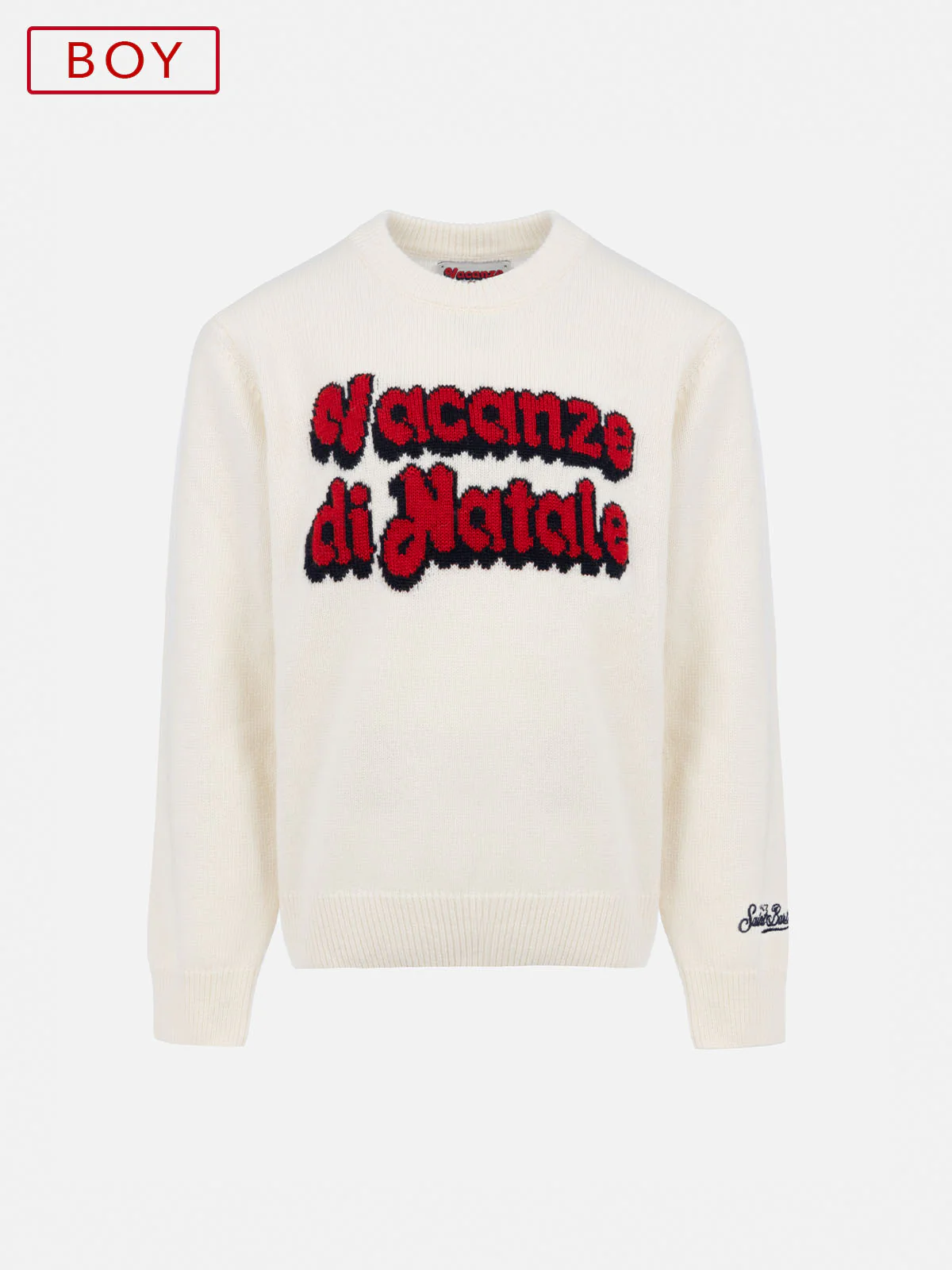 Maglione girocollo da bambino Douglas con jacquard logo del film Vacan