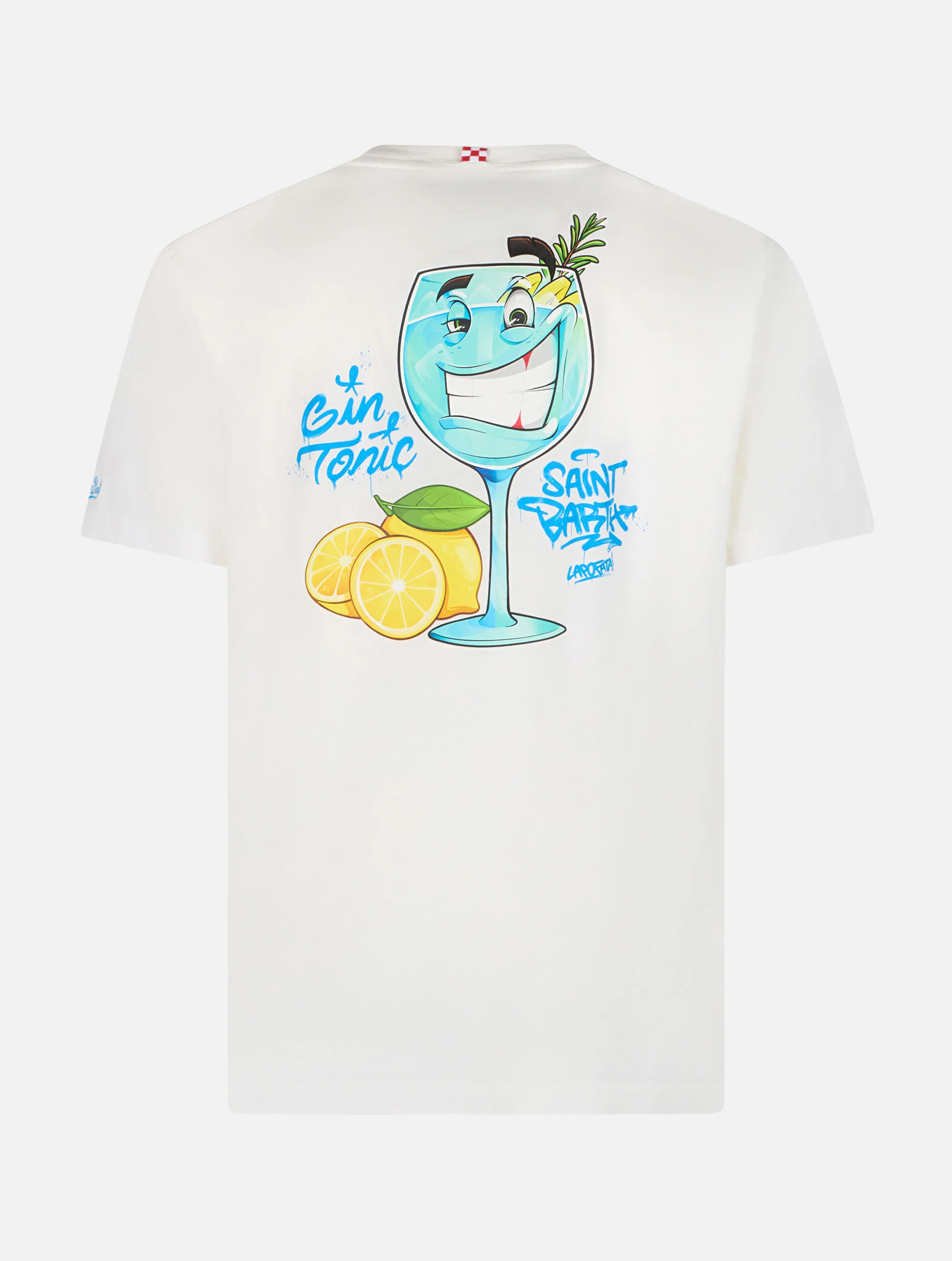 Cryptopuppets Gin Tonic heren T-shirt van katoen met geplaatste print