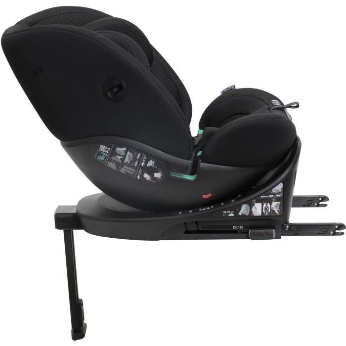 Silla de coche Chicco Everone - Grupo 0/1/2/3 - i-Size - Giratoria - Reclinable - Reductora - Negra