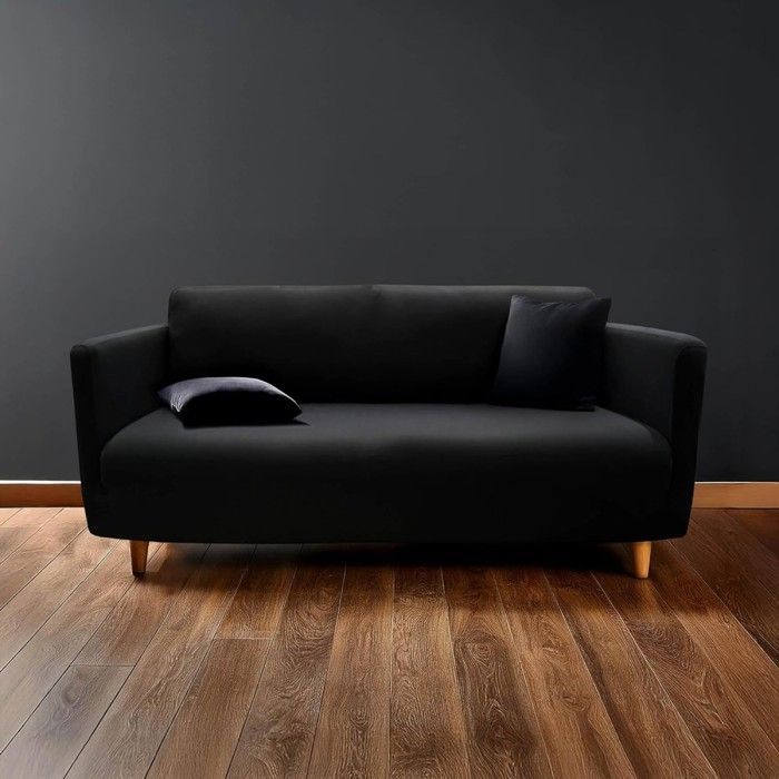 Housse de canapé - Douceur d'Intérieur - MILA - Polyester - Noir