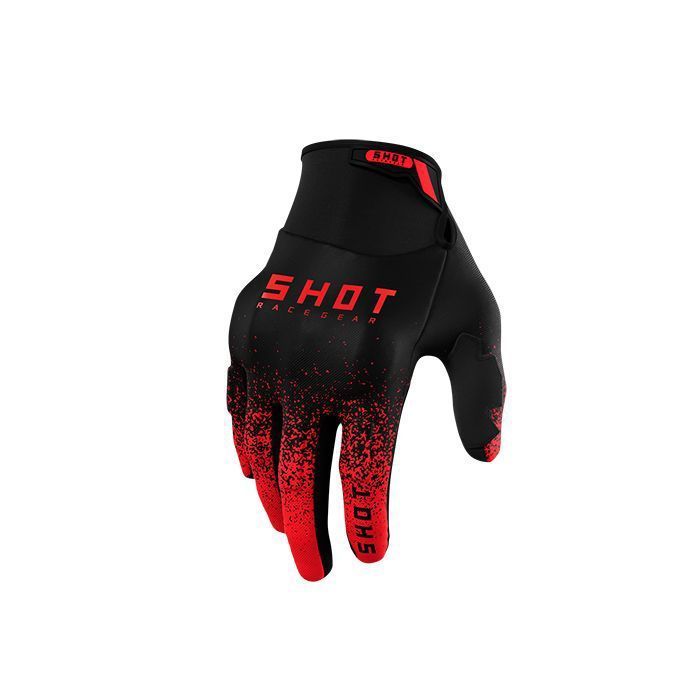 Shot Drift Edge Red Motorcycle Gloves