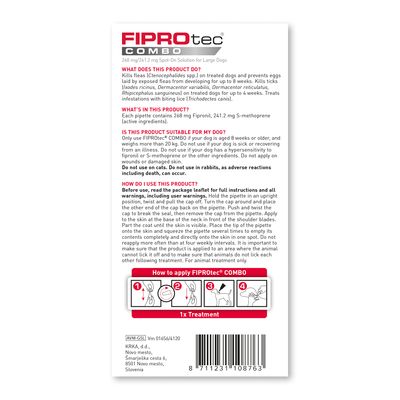 Beaphar FIPROtec® COMBO Plamka na pchły i kleszcze dla psów – L (20–40 kg)