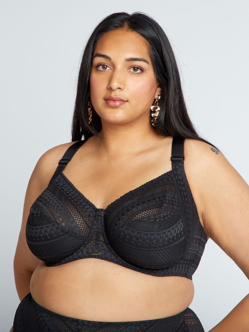 Sutiã Racerback de Renda - Preto