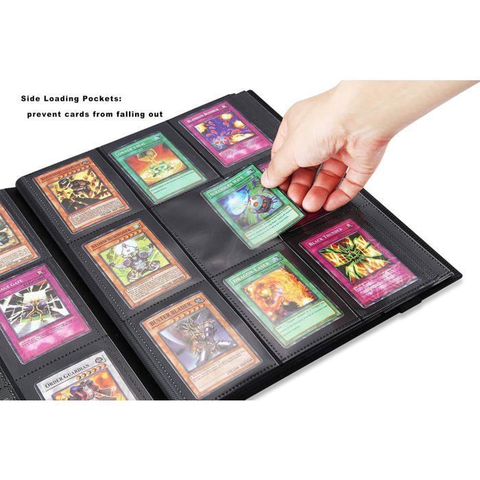 Classeur pour cartes à collectionner, Porte cartes rangements pour 360 cartes, Compatible avec pokemon cartes (Noir)