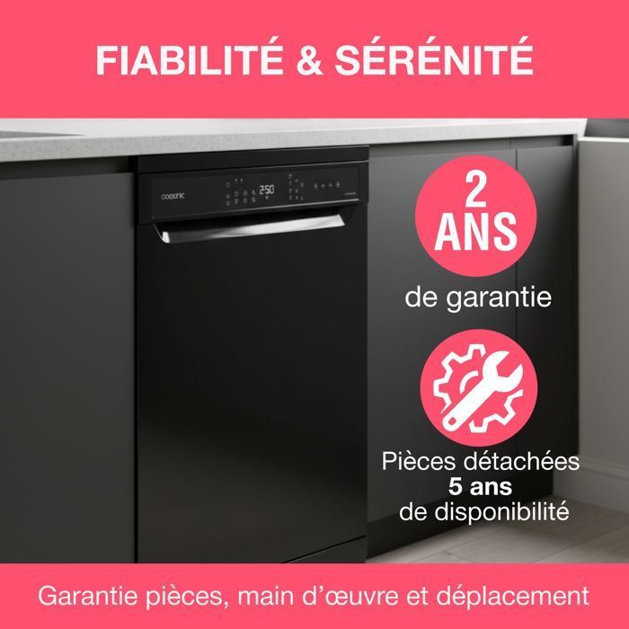 OCEANIC OCEALV1247B Lavastoviglie a libera installazione - 12 coperti - 47 dB Nero