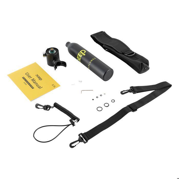 Mini Oxygen Tank for Divers - 5-10 min Diving Tank - Oxygen Cylinder for Diving, Diving Cylinder