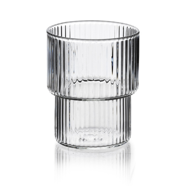 Komplet 4 szklanek 320ml ze szkła borokrzemowego ELLA STRIPES