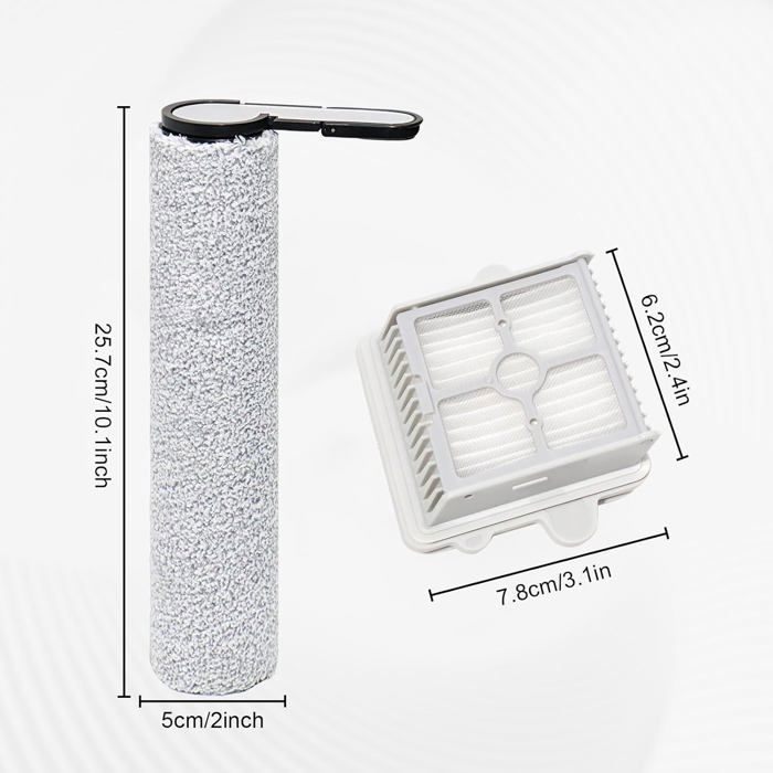 Accessoires de rouleau de brosse pour Roborock F25, F25 ACE, F25 RT, F25 LT, F25 ALT pièces,1 rouleaux+2 filtres