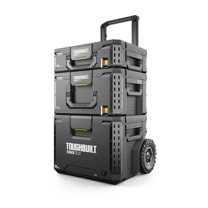 Caja de herramientas para construcción - TOUGHBUILT - TB-B1S3-B-70R-BEA - Kit de 3 piezas - Polímero de alto rendimiento - Ruedas todoterreno
