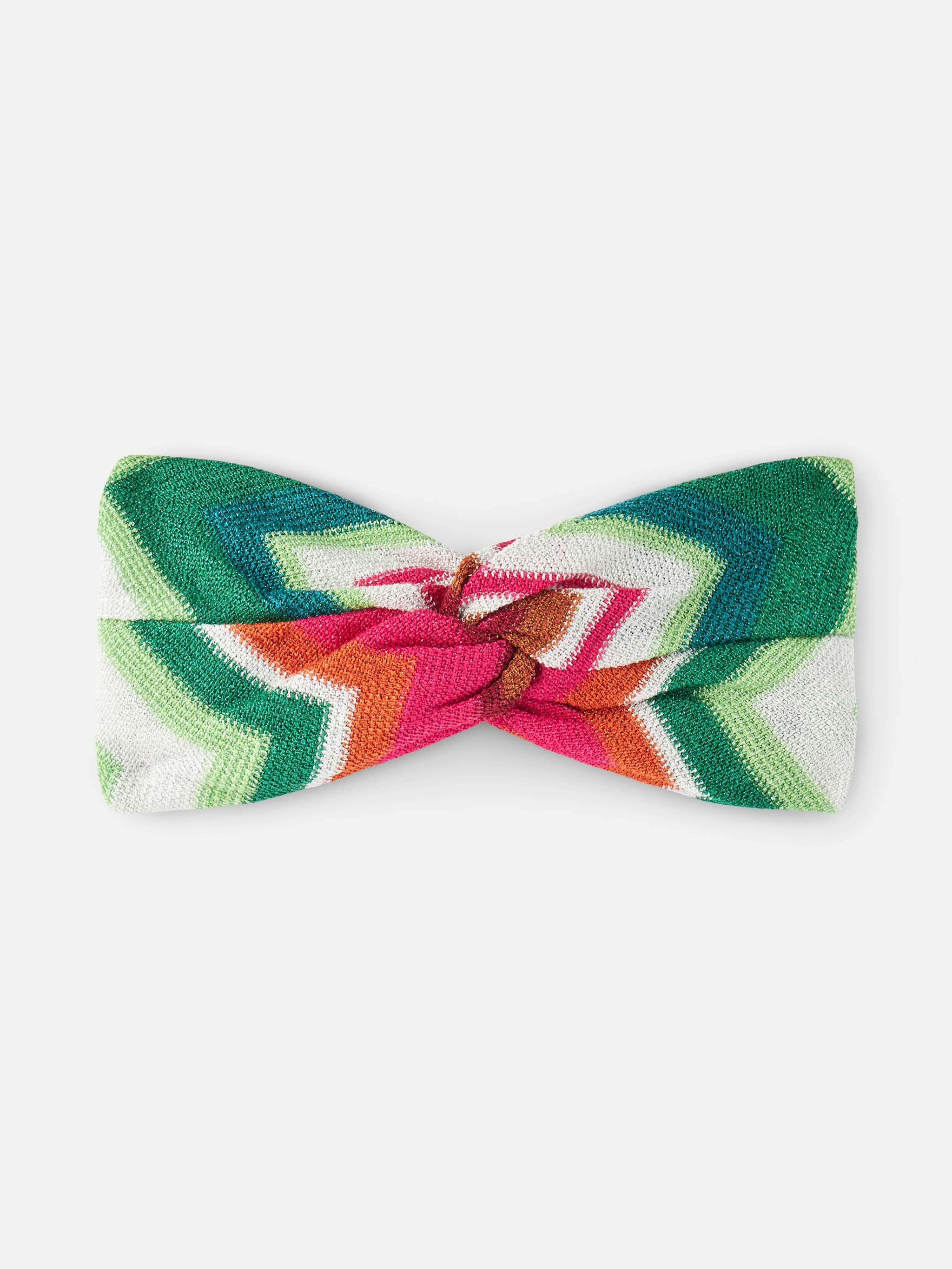 Dameshoofdband met veelkleurige chevronprint