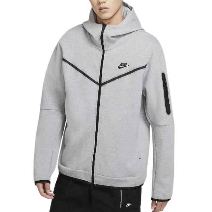 Tracksuit Jacket - Nike - TECH FLEECE FULL ZIP HOODIES - Men's - Grey - Indoor Fitness