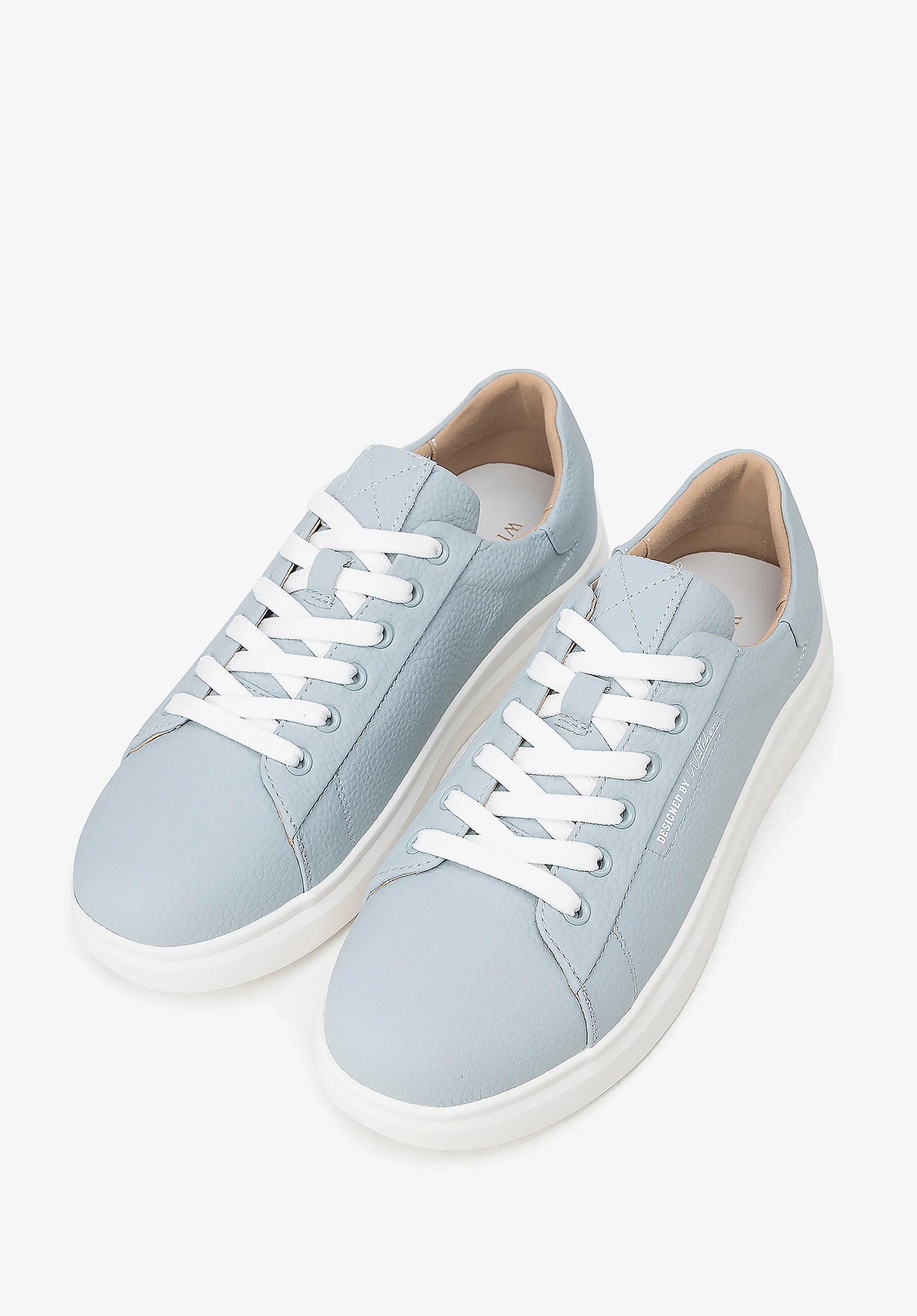Damskie klasyczne sneakersy na platformie niebieskie