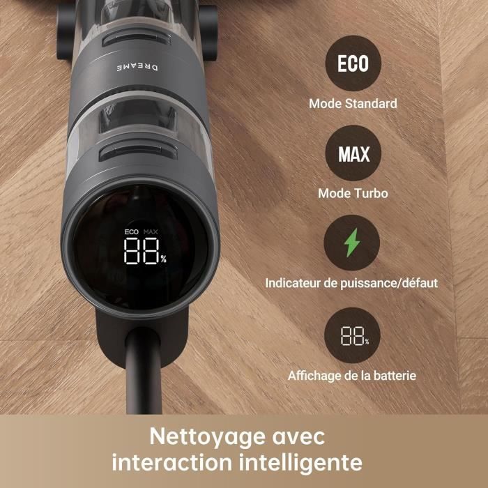 DREAME H11 CORE - Aspirapolvere e lavapavimenti 2 in 1 - Pulizia avanzata - Spazzola autopulente - Schermo LED - Pavimenti duri e parquet