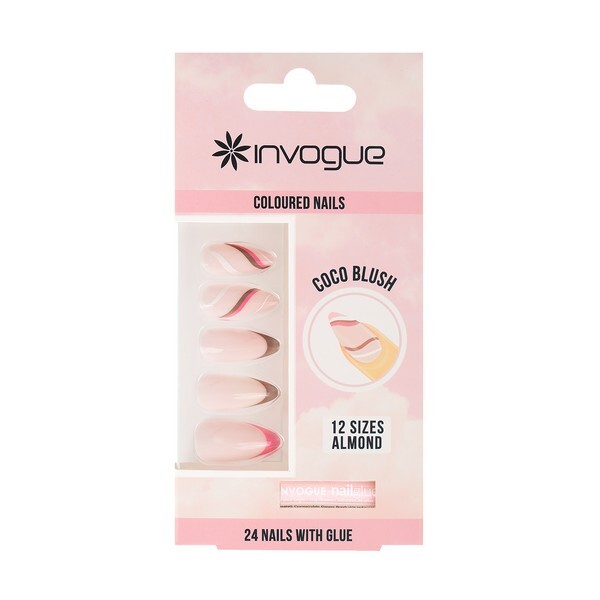 Invogue Coco Blush Almond -kynsilakka (24 kpl)