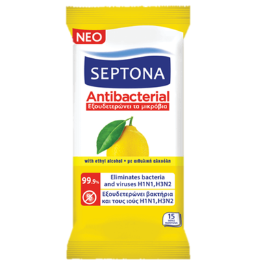 Septona Antibakteriella Citronservetter 15 enheter 15 enheter