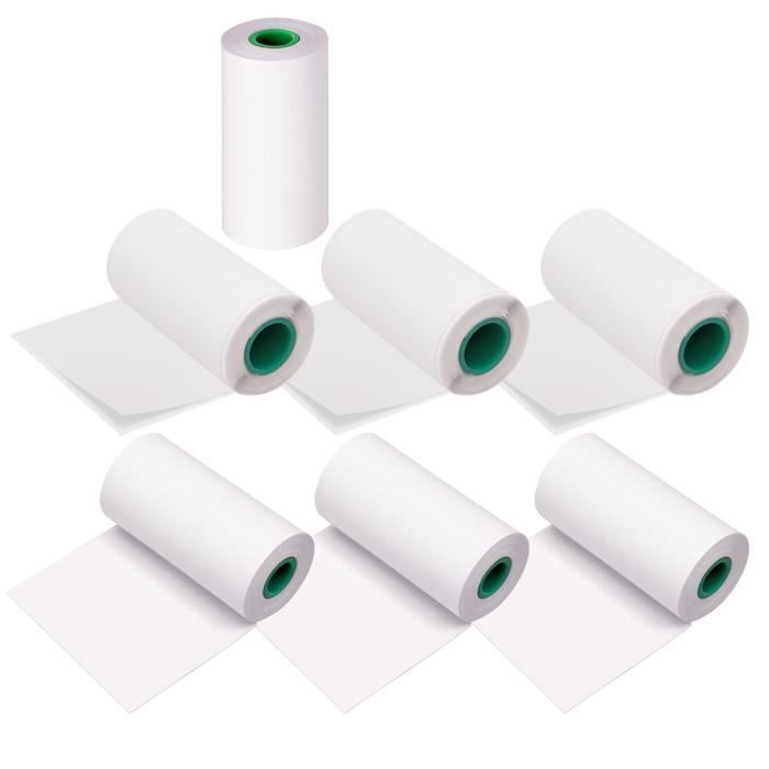 New Resolution - PeriPage A6 Mini Thermal Printer HD 304DPI BT AR Photo Function with 7 Rolls of Thermal Paper White