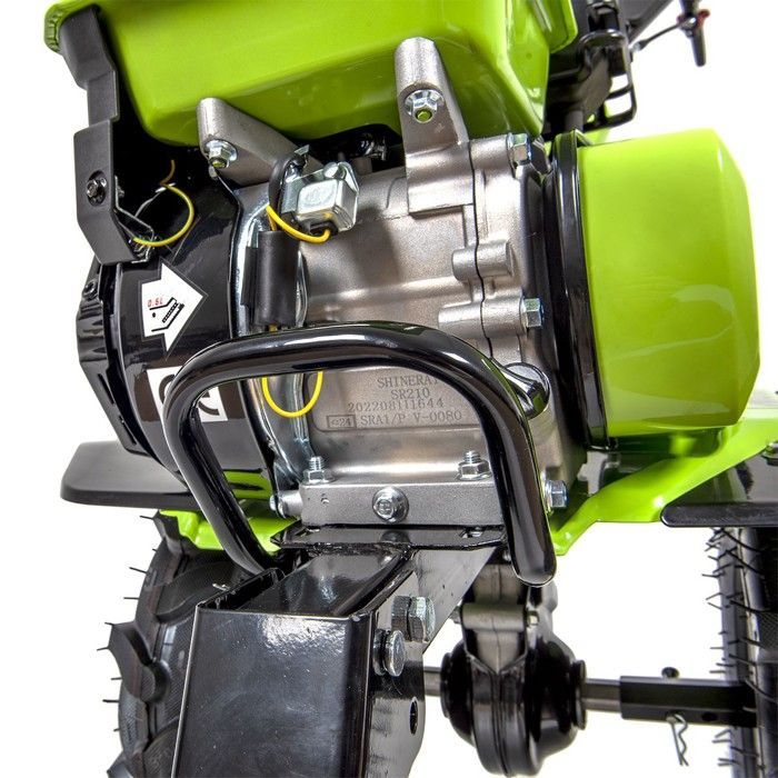 Motocultor de gasolina, motor de 4 tiempos, 212 cc, 7 CV, 5200 W + juego de herramientas + herramienta para aporcar, ideal para jardinería y horticultura, VITO