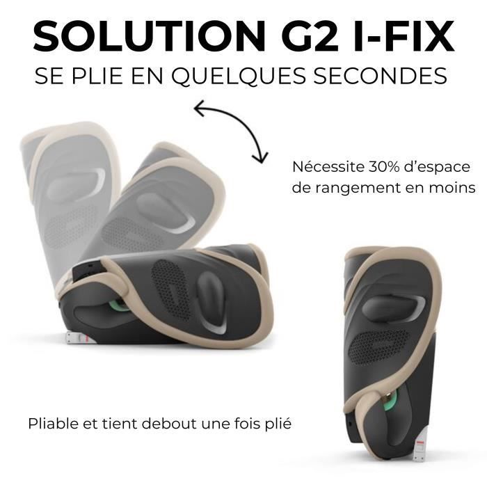 Cybex Gold Solution G2 I-FIX Autositz, 3 bis 12 Jahre, 15 bis 50 kg, 100 bis 150 cm, Nebelgrau | Hellgrau