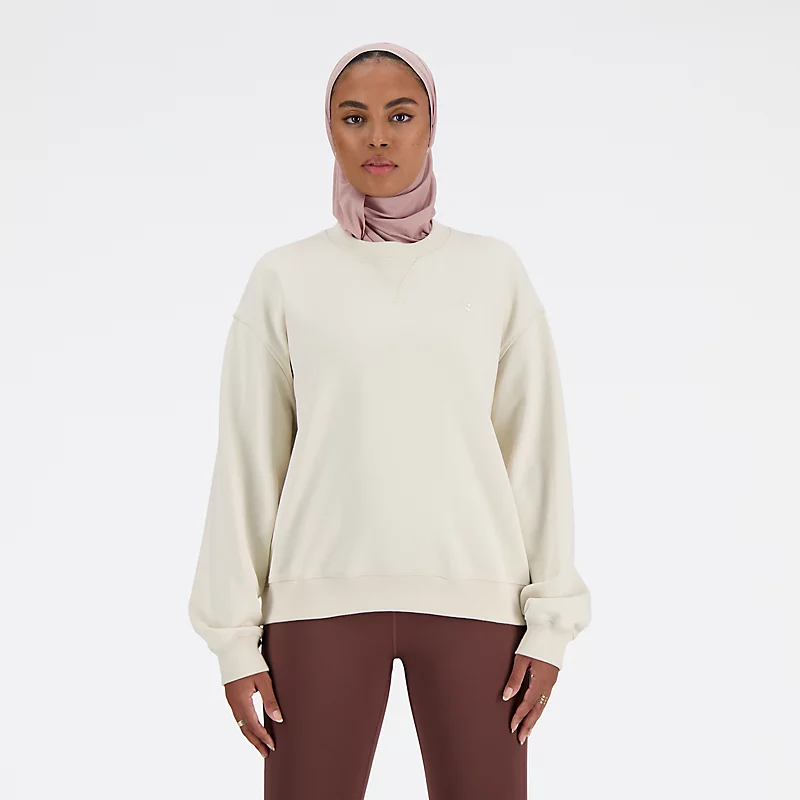Damen-Sport-Sweatshirt aus Frottee - Leinen
